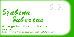 szabina hubertus business card